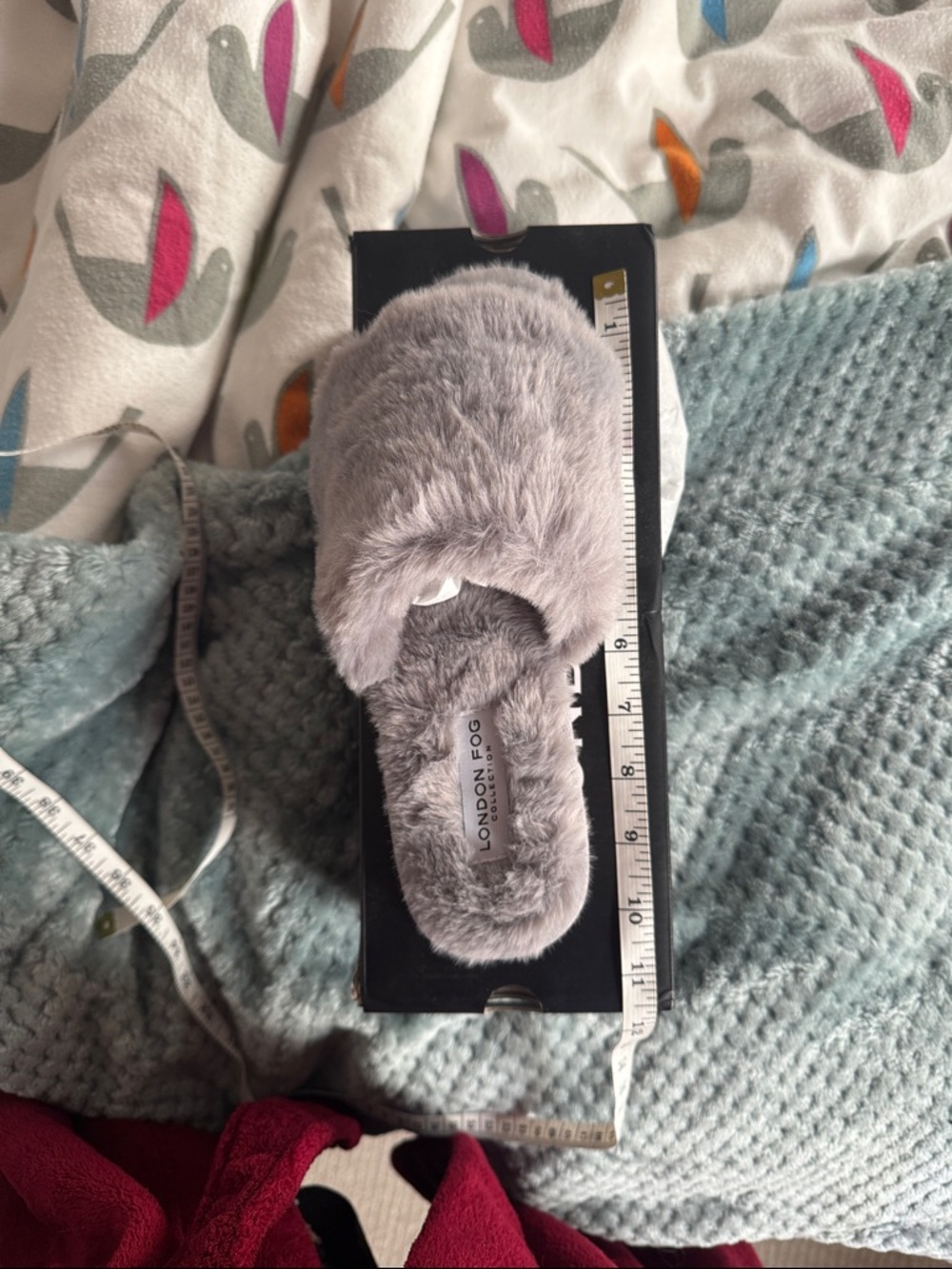 Lilly grey faux fur slippers - Picture 8 of 8